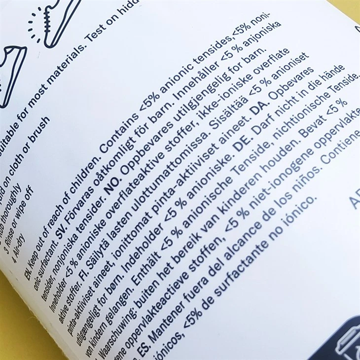 Custom Shoe Cleaner Labels high quality